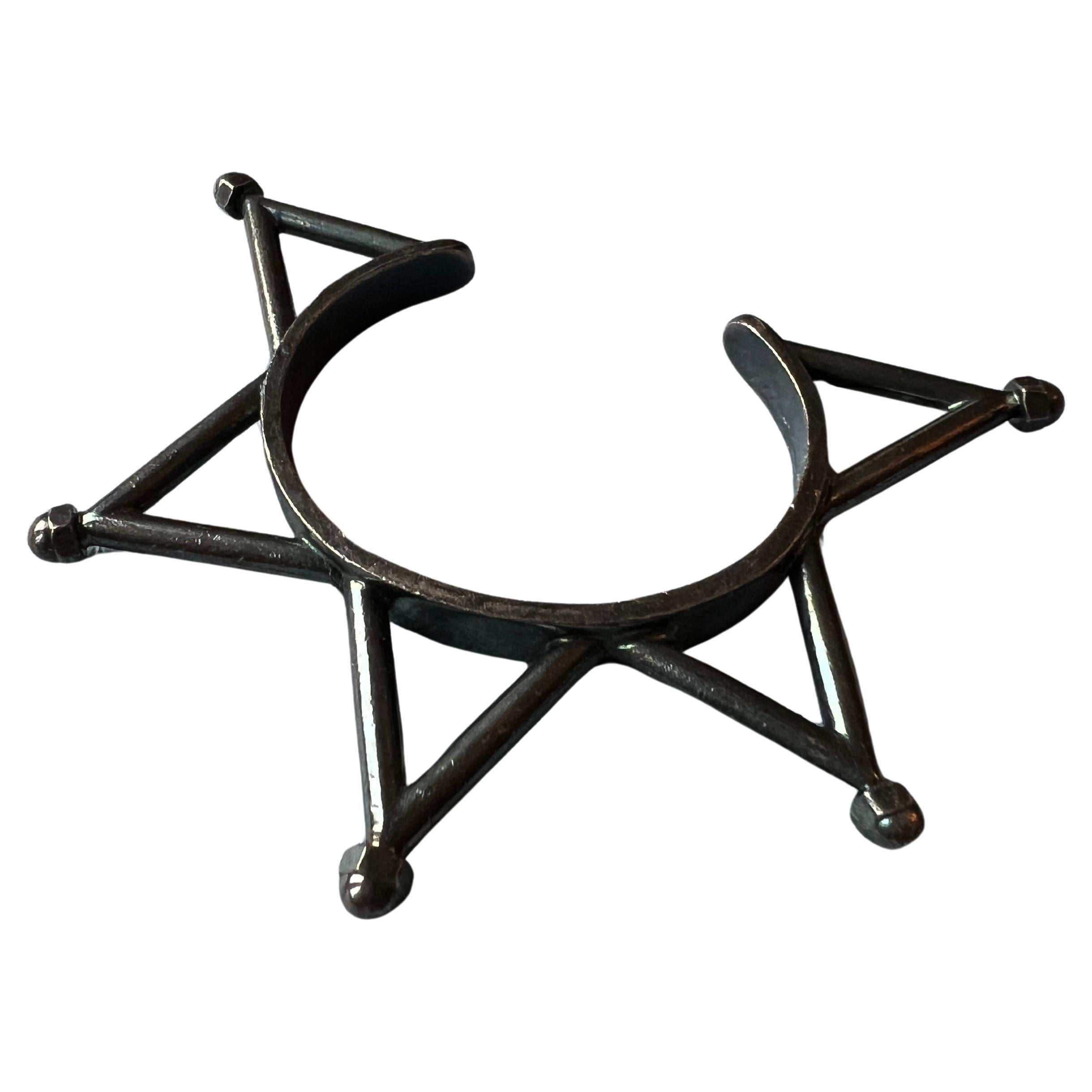 Manchette vintage Gun Metal Ruthenium Plating
