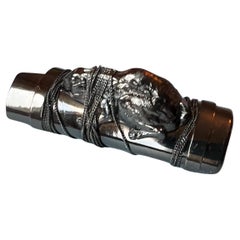 Vintage Bracelet Cuff Gun Metal Ruthenium Plating