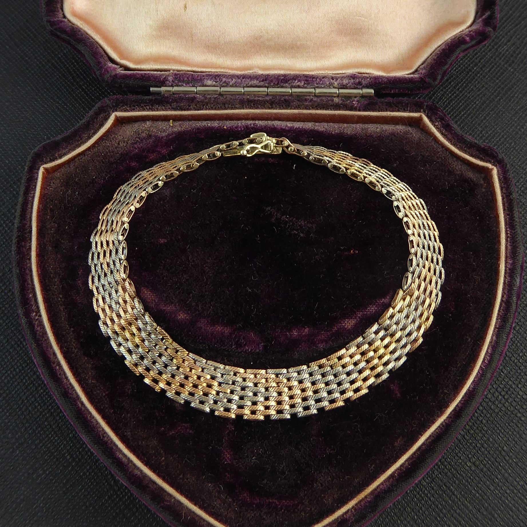 Vintage Bracelet, Rose Gold and White Gold, circa 1940s 3