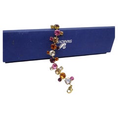 Vintage bracelet with colorful Swarovski crystals from Austria