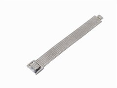 Vintage Bracelet with Diamond Buckle, 750 White Gold