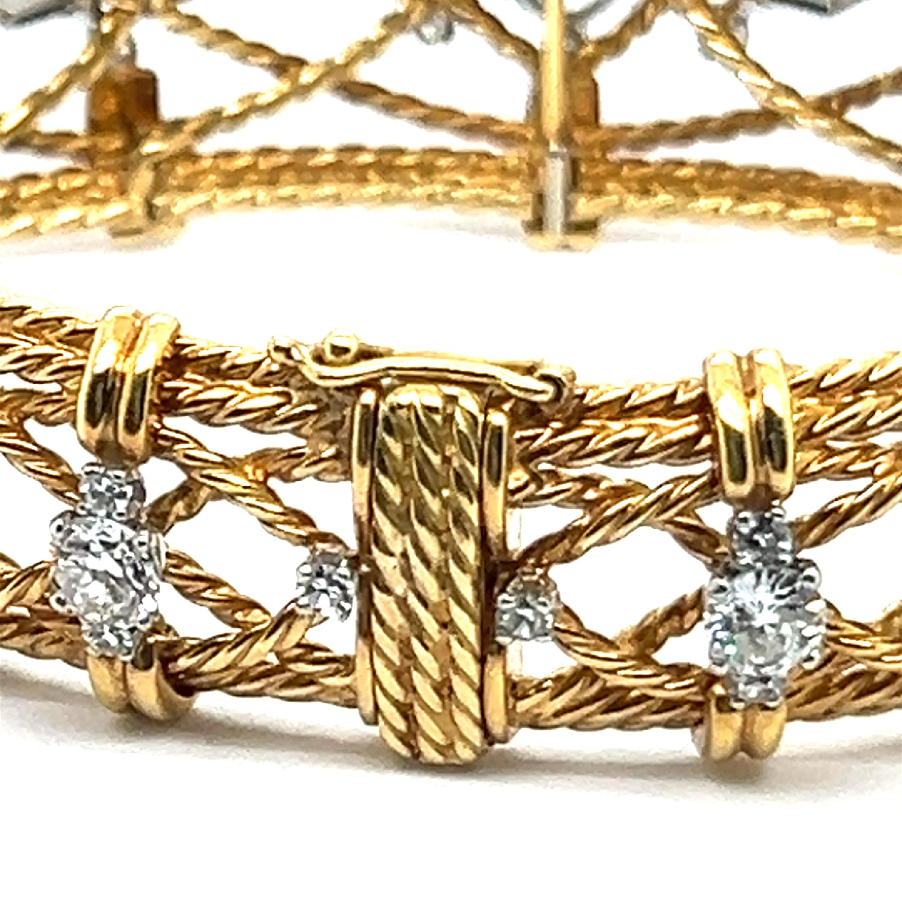 Vintage-Armband mit Diamanten in 18 Karat Gold von Gübelin (Moderne) im Angebot