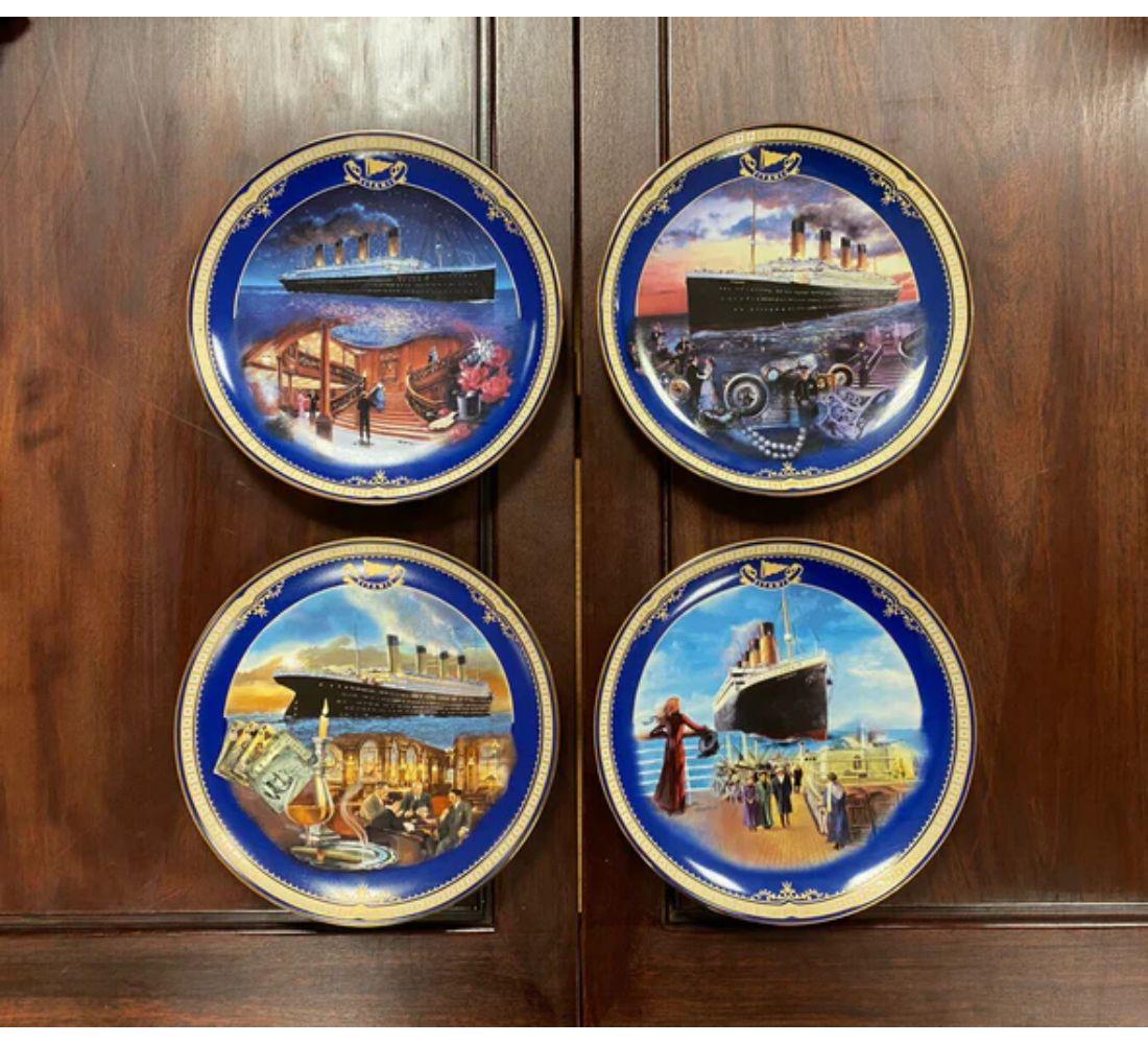 We are delighted to offer for sale this Lovely Set Of 4 Titanic Plates.

These 'Queen of Ocean' plates were made circa 1999s, and they are highly collectable.

Please view our pictures as they form part of the description.