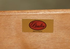 ViNTAGE BRADLEY BURR YEW WOOD & BRASS MILITARY CAMPAIGN 3 DRAWER-COFFEE-TABLE