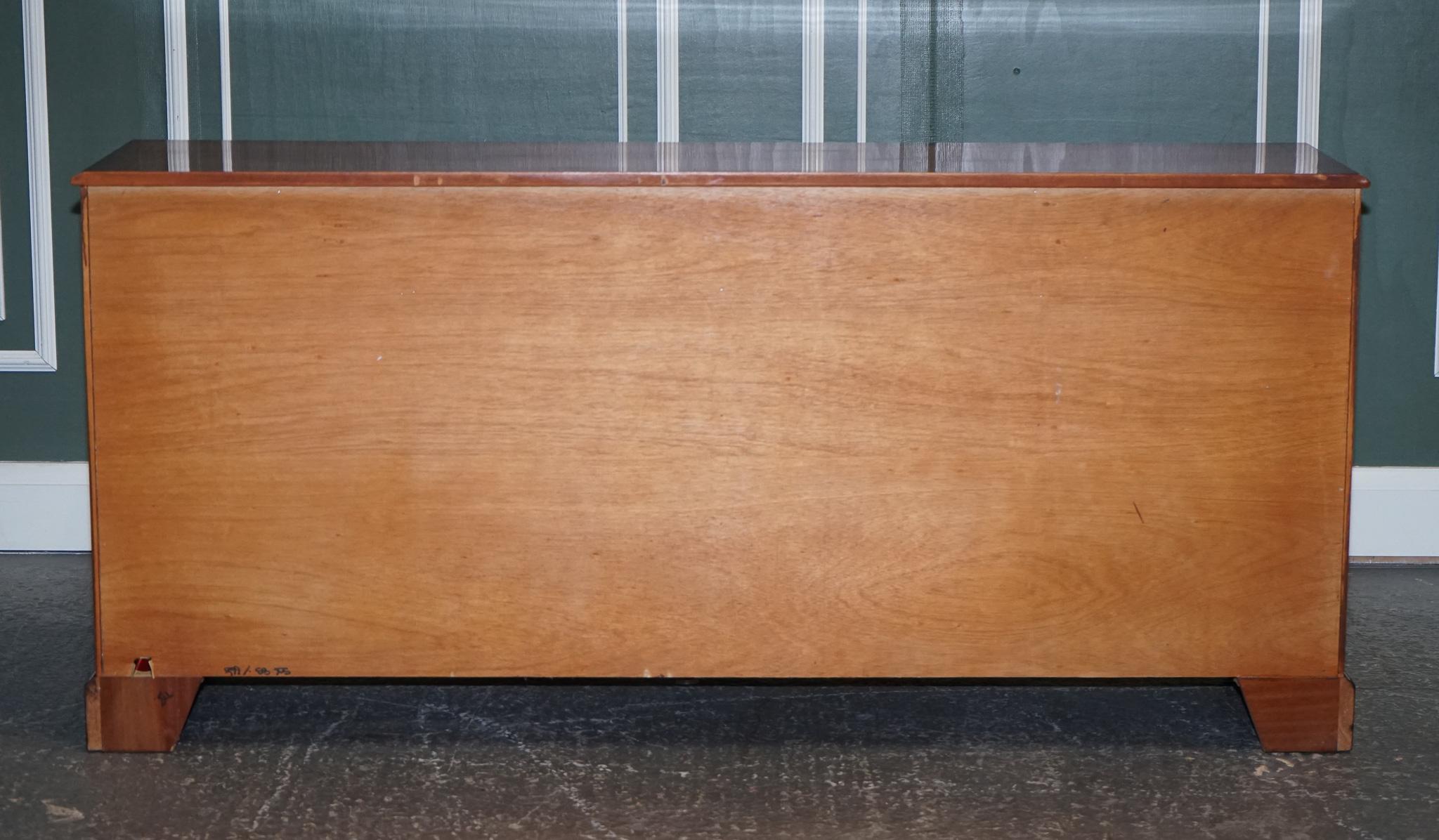 Vintage Bradley Burr Yew Wood Four Door Sideboard Cupboard For Sale 9