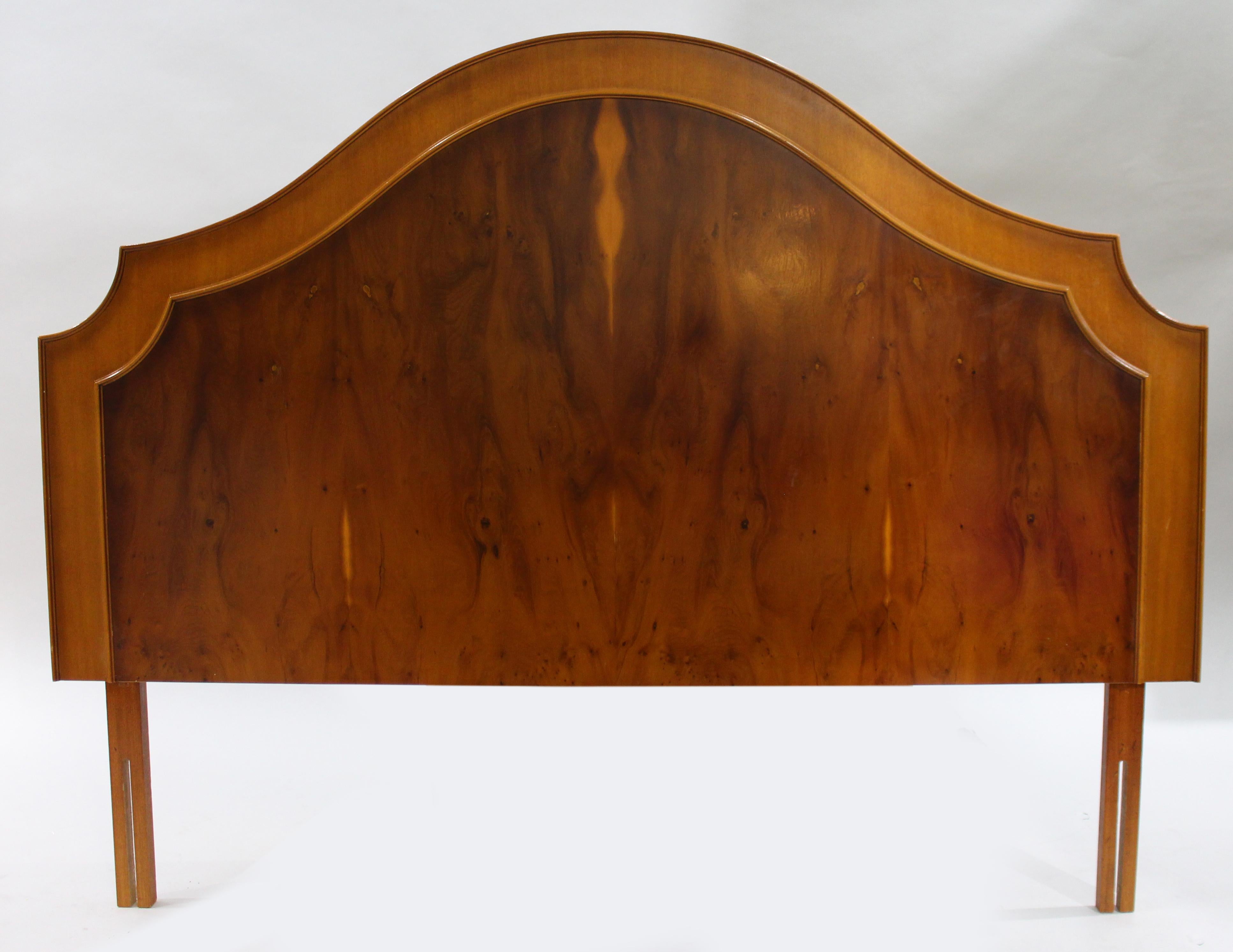 Vintage Bradley Yew Wood Headboard In Good Condition In Worcester, GB