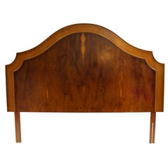 Vintage Bradley Yew Wood Headboard