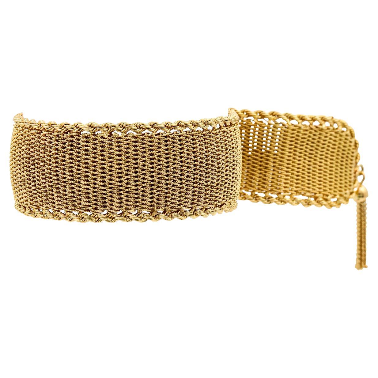 N° 183 Braided Bracelet Gold Green main image 0