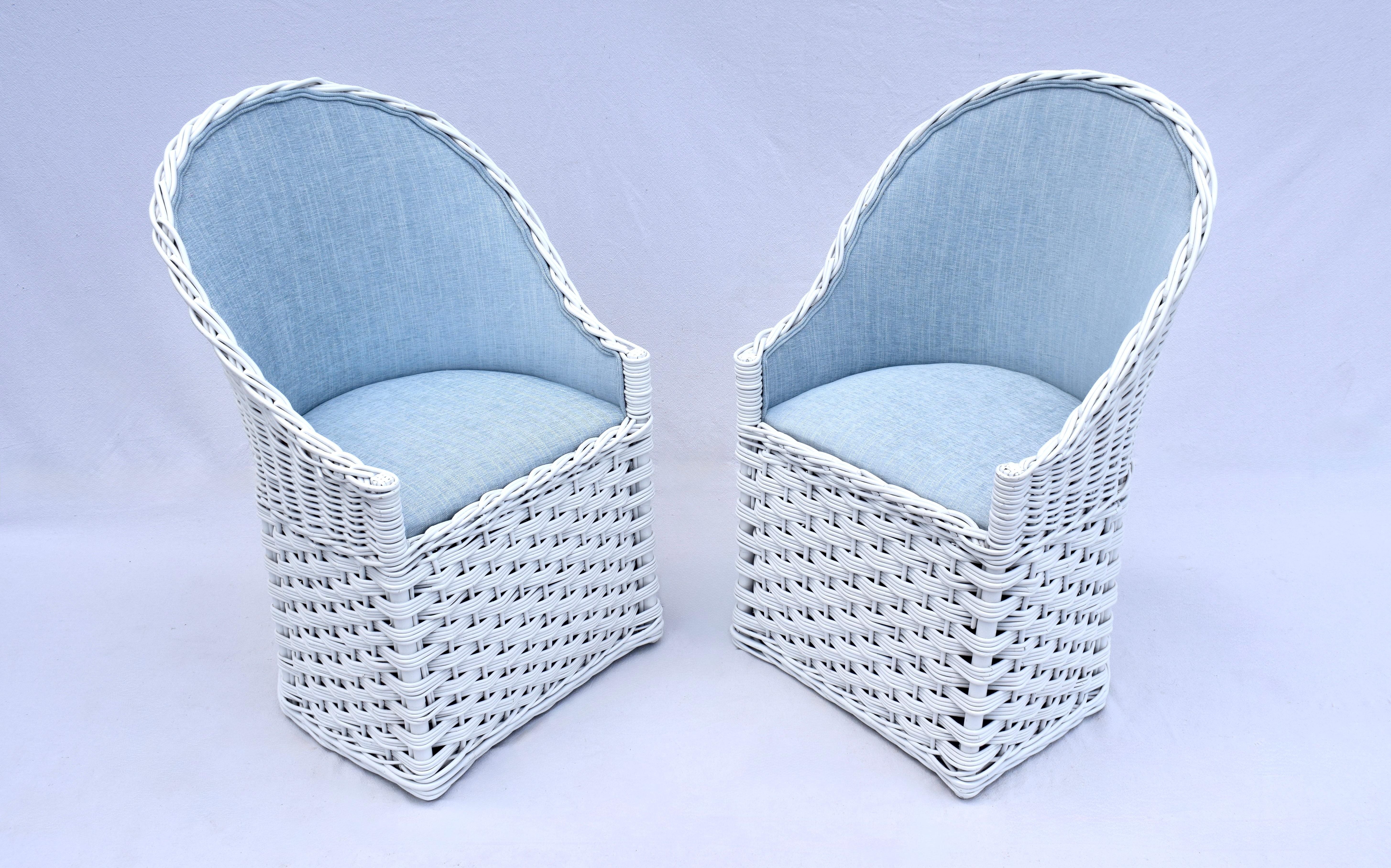 Sedie Wicker Works in rattan intrecciato vintage in vendita 3