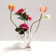 Vaso vintage in ceramica smaltata a forma di ramo di Guido Andlovitz per Lavenia