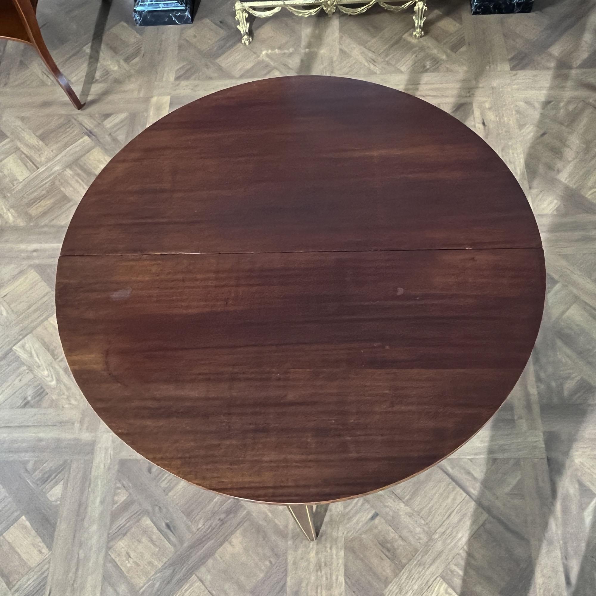 Hand-Carved Vintage Brandt Mahogany Game Table