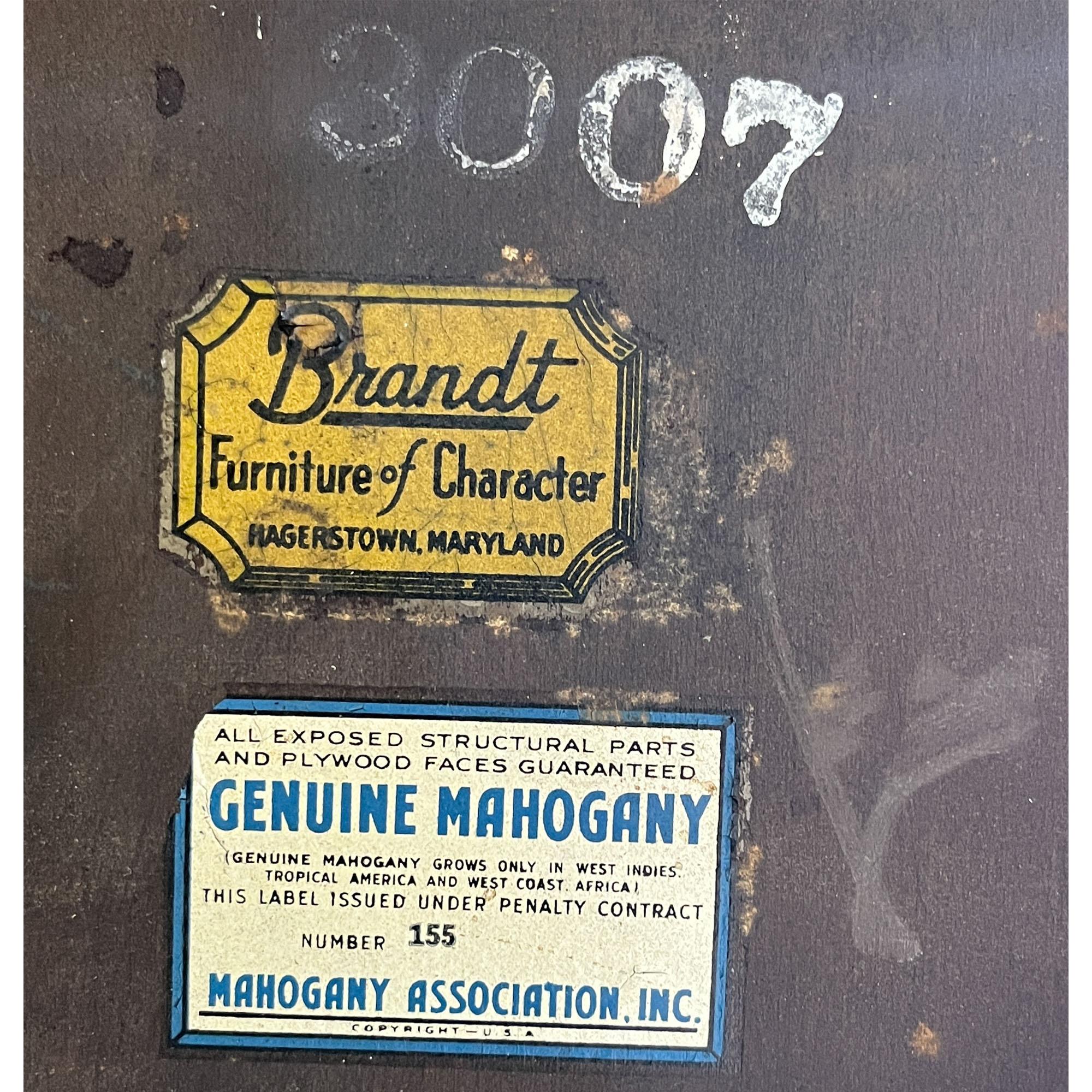 Brandt-Mahagoni-Spieltisch, Vintage (20. Jahrhundert) im Angebot