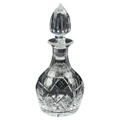 Vintage Brandy Decanter, English Cut Glass Spirit Vessel, Mid 20th Century, 1950