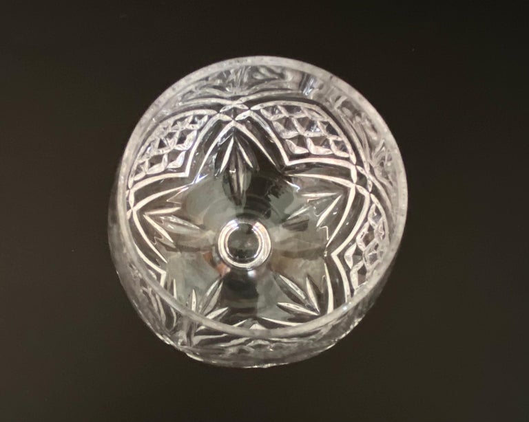 Vintage Brandy Glasses, France, Set 6 Crystal Drinking Glasses For Sale