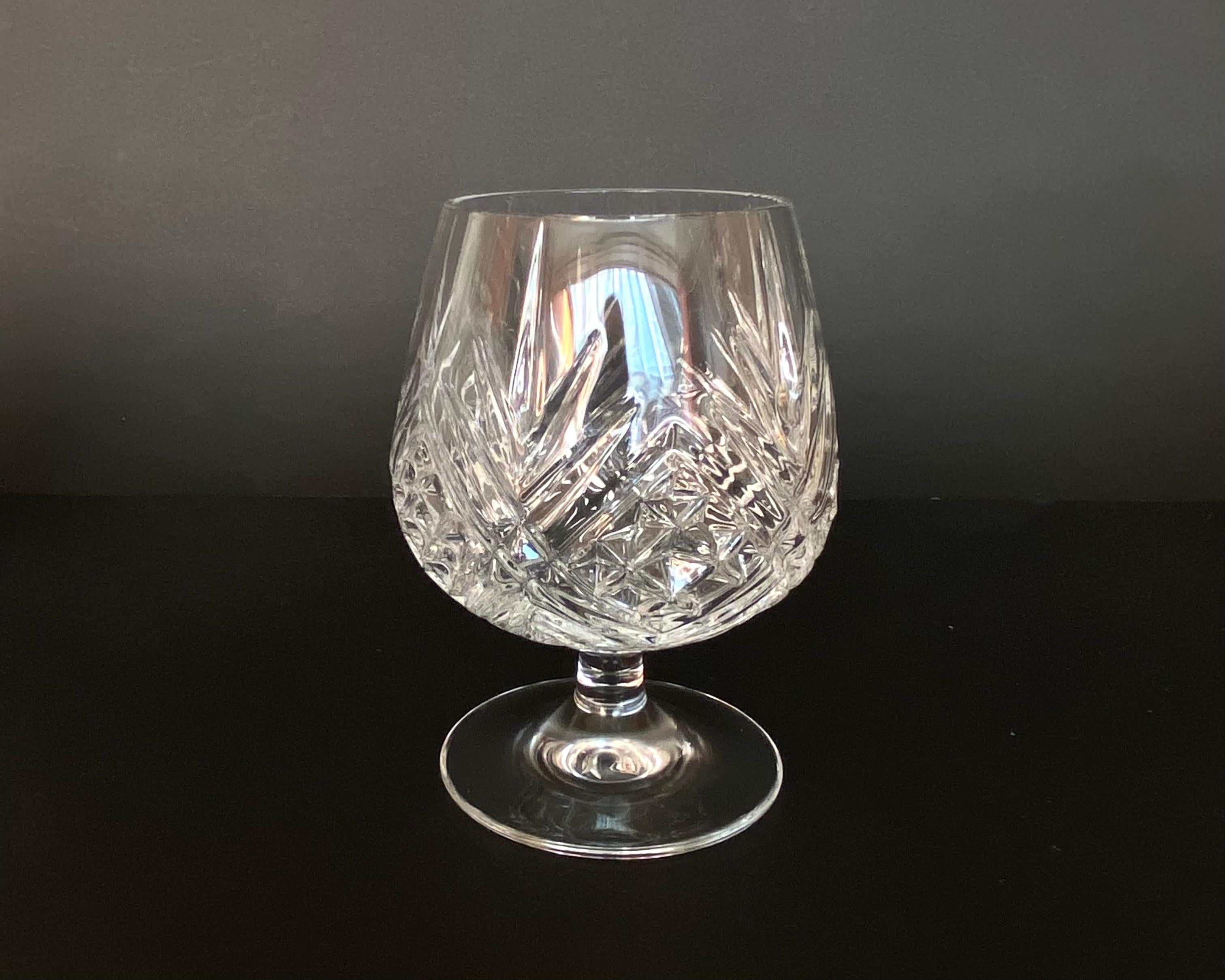 Vintage Brandy Glasses, France, Set 6  Crystal Drinking Glasses In Excellent Condition For Sale In Bastogne, BE