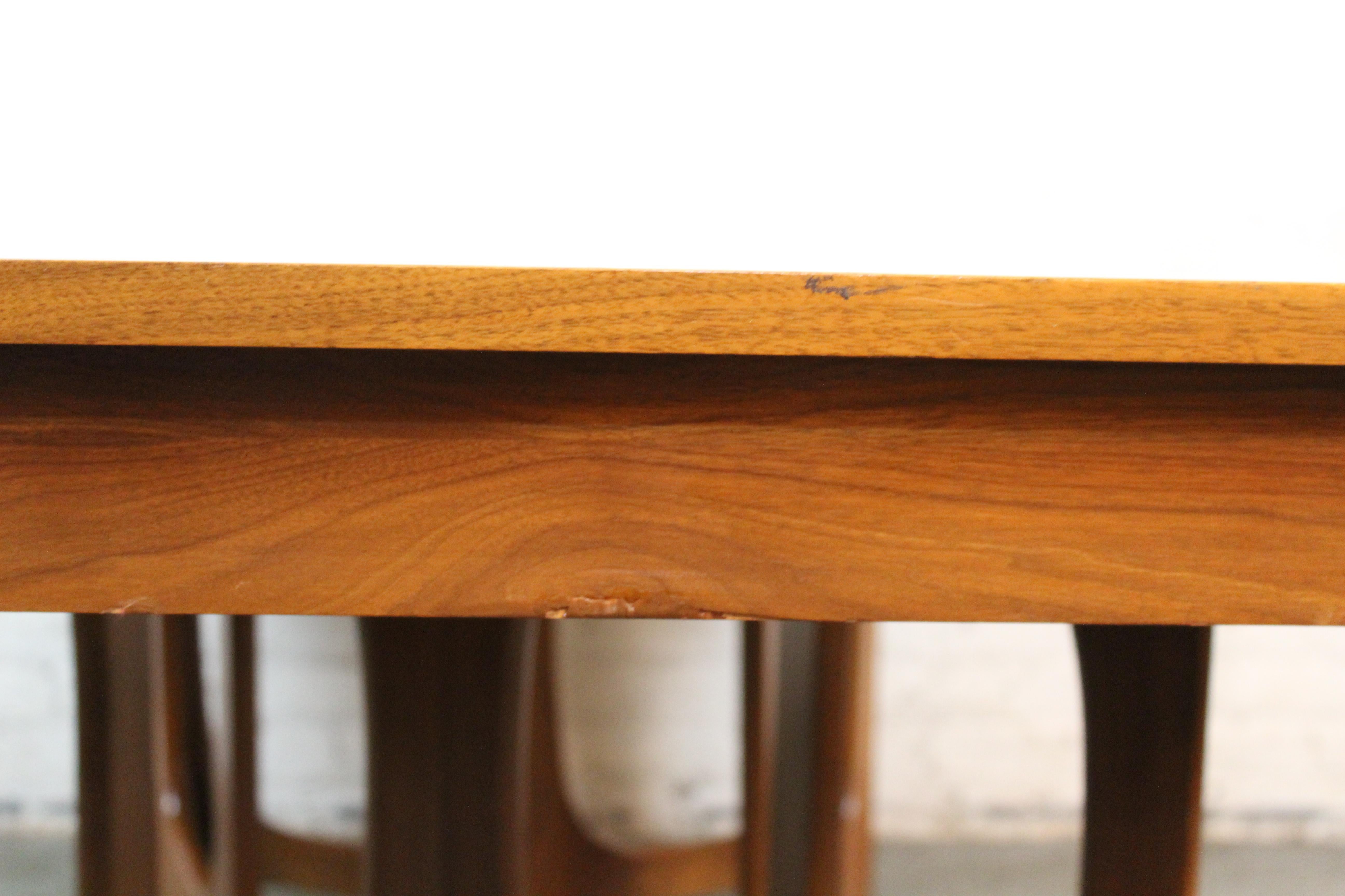 Vintage Brasilia Style Extending Dining Table by Young Manufacturing 3