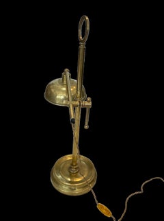 Vintage Brass Adjustable Table Lamp