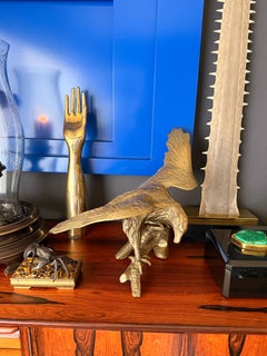 Vintage Brass American Bald Eagle Sculpture
