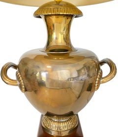 Vintage Brass Amphora Vase Urn Table Lamp