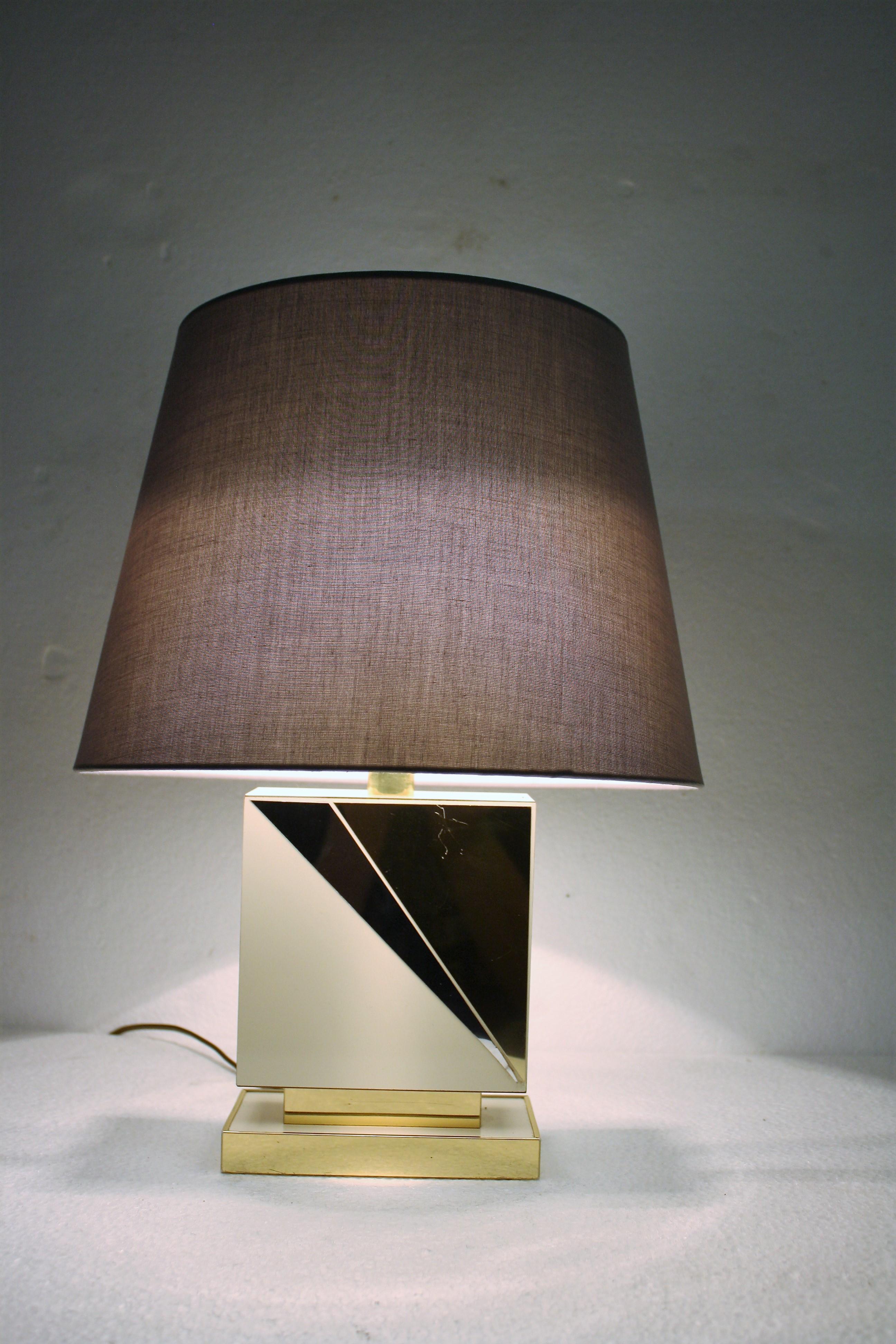 Vintage Brass and Chrome Table Lamp, 1970s 5