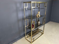 Vintage brass and chrome wall unit, 1970s
