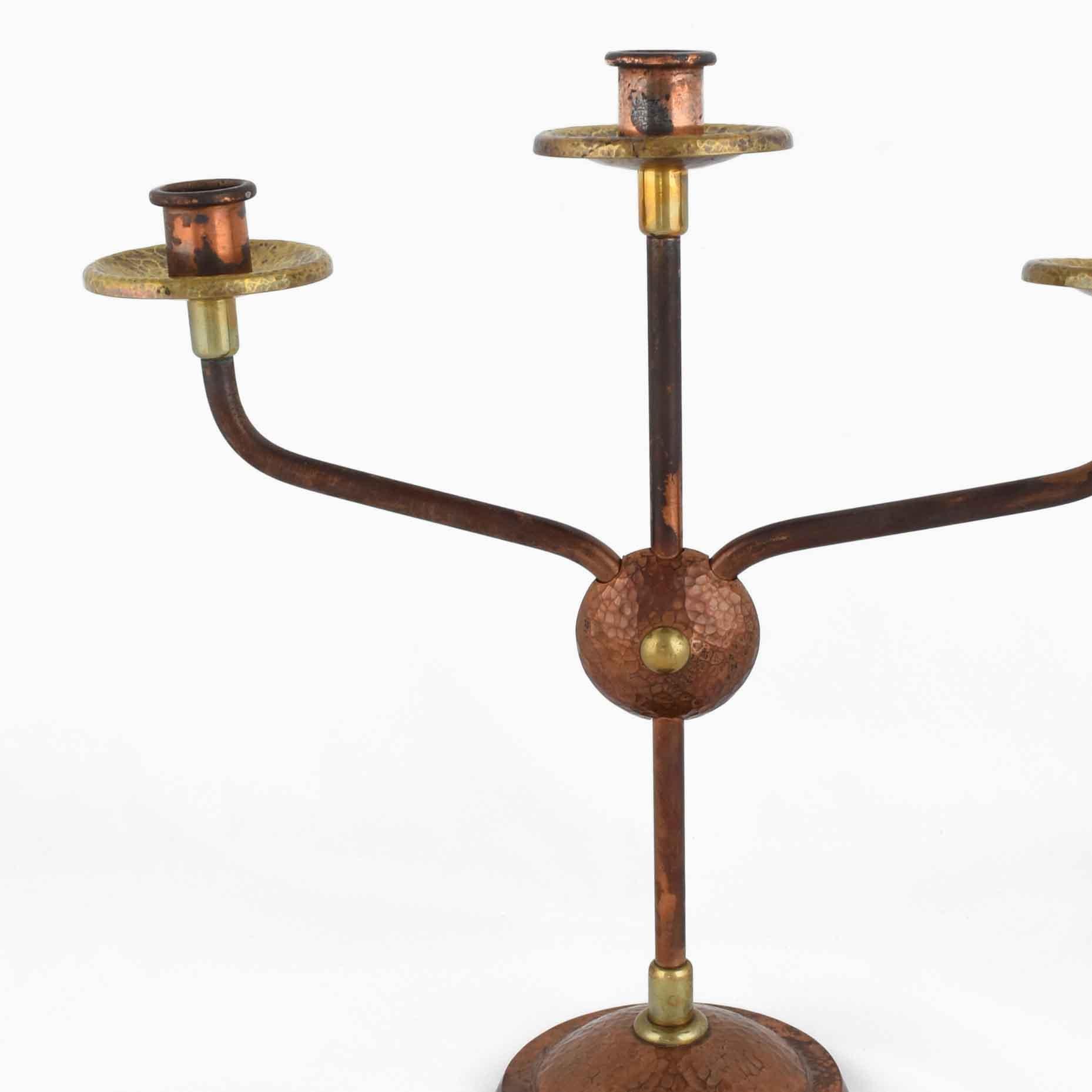 Allemand Chandelier vintage en laiton et cuivre:: Allemagne:: années 1960 en vente