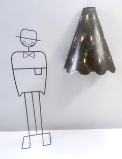 Vintage Brass and Copper Fireplace Hood, Italy