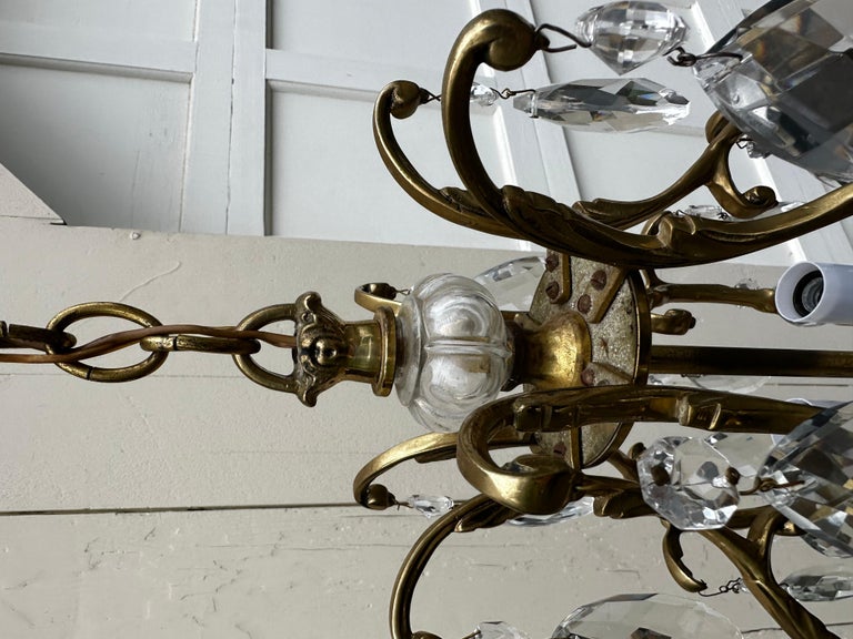 Curated visual reference: Vintage Brass And Crystal Hanging Fixture For Sale At 1Stdibs Photo Inspiration