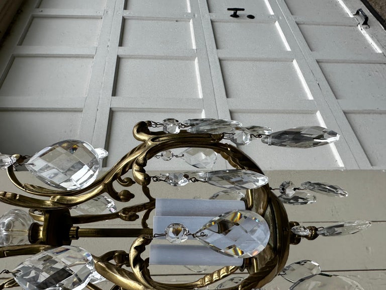 Curated visual reference: Picture Idea: Vintage Brass And Crystal Hanging Fixture For Sale At 1Stdibs