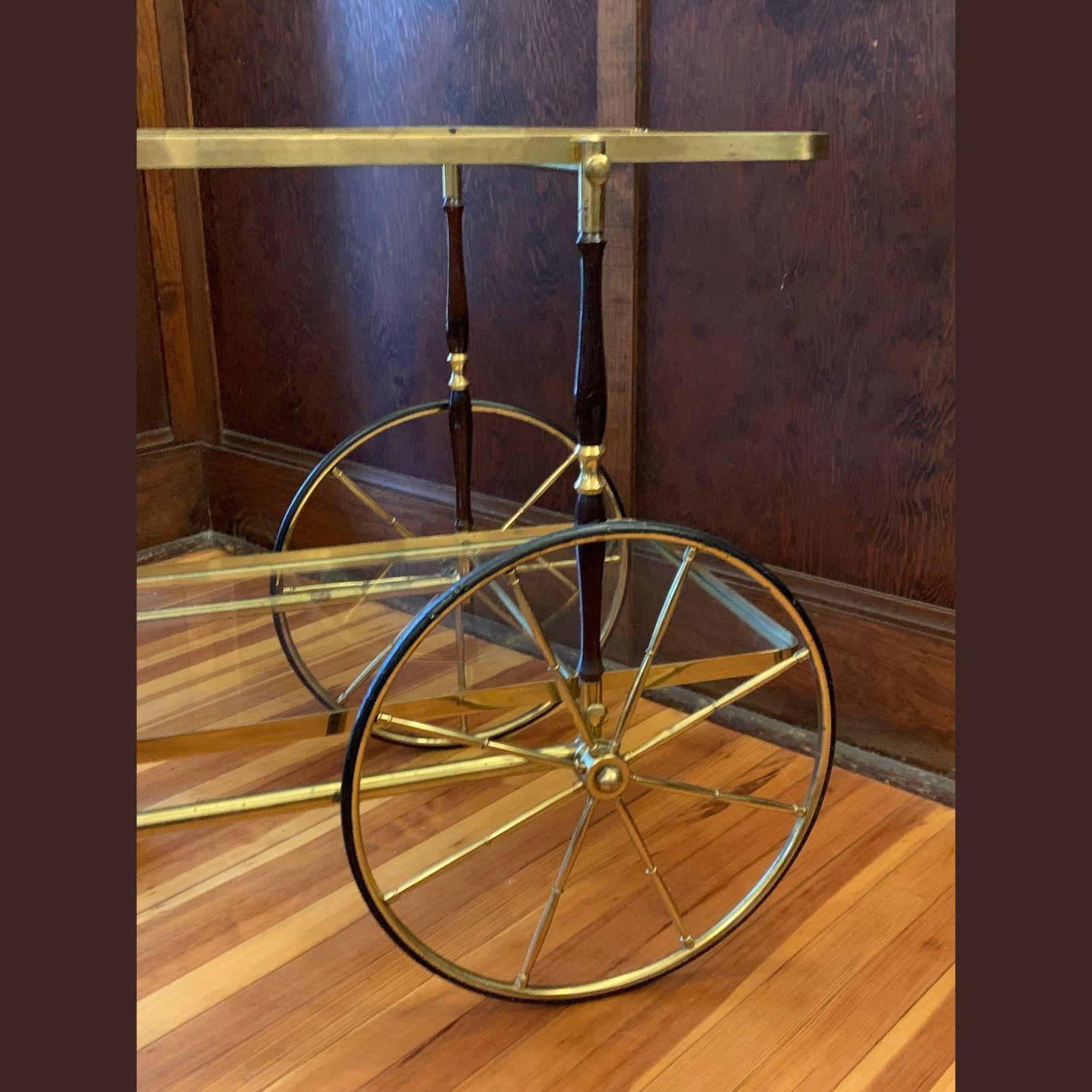 vintage bar cart with wheels