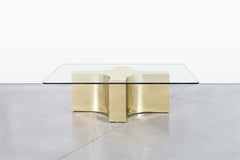 Vintage Brass and Glass Coffee Table