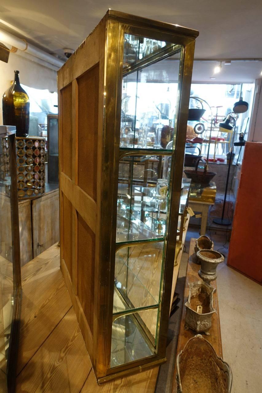 Vintage Brass and Glass French Boutique Display Cabinet 3