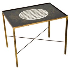 Vintage Brass and Glass Side Table