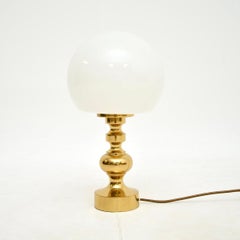 Vintage Brass and Glass Table Lamp