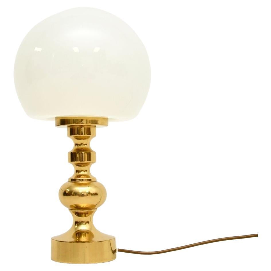 Vintage Brass and Glass Table Lamp