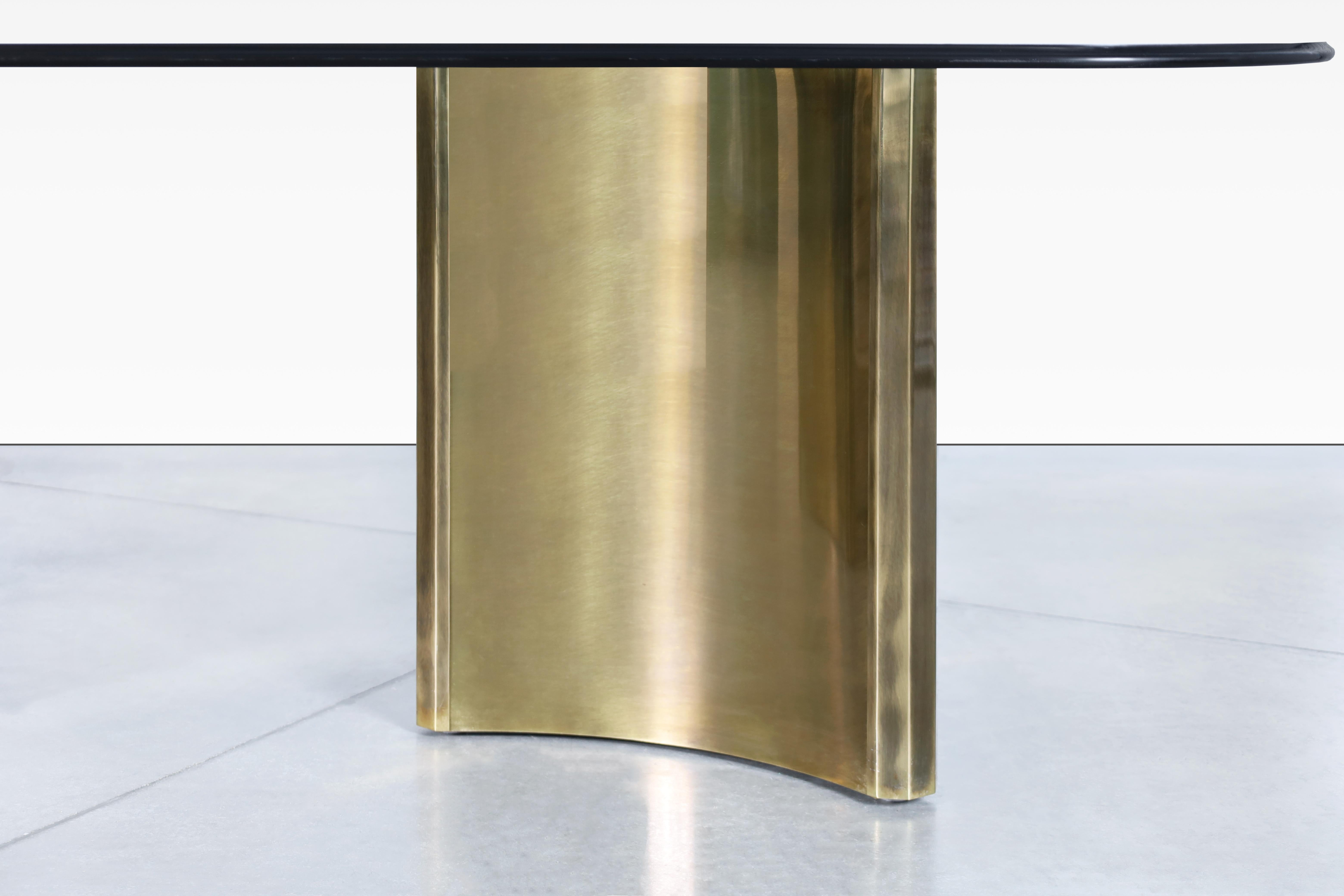 Late 20th Century Vintage Brass and Glass 
