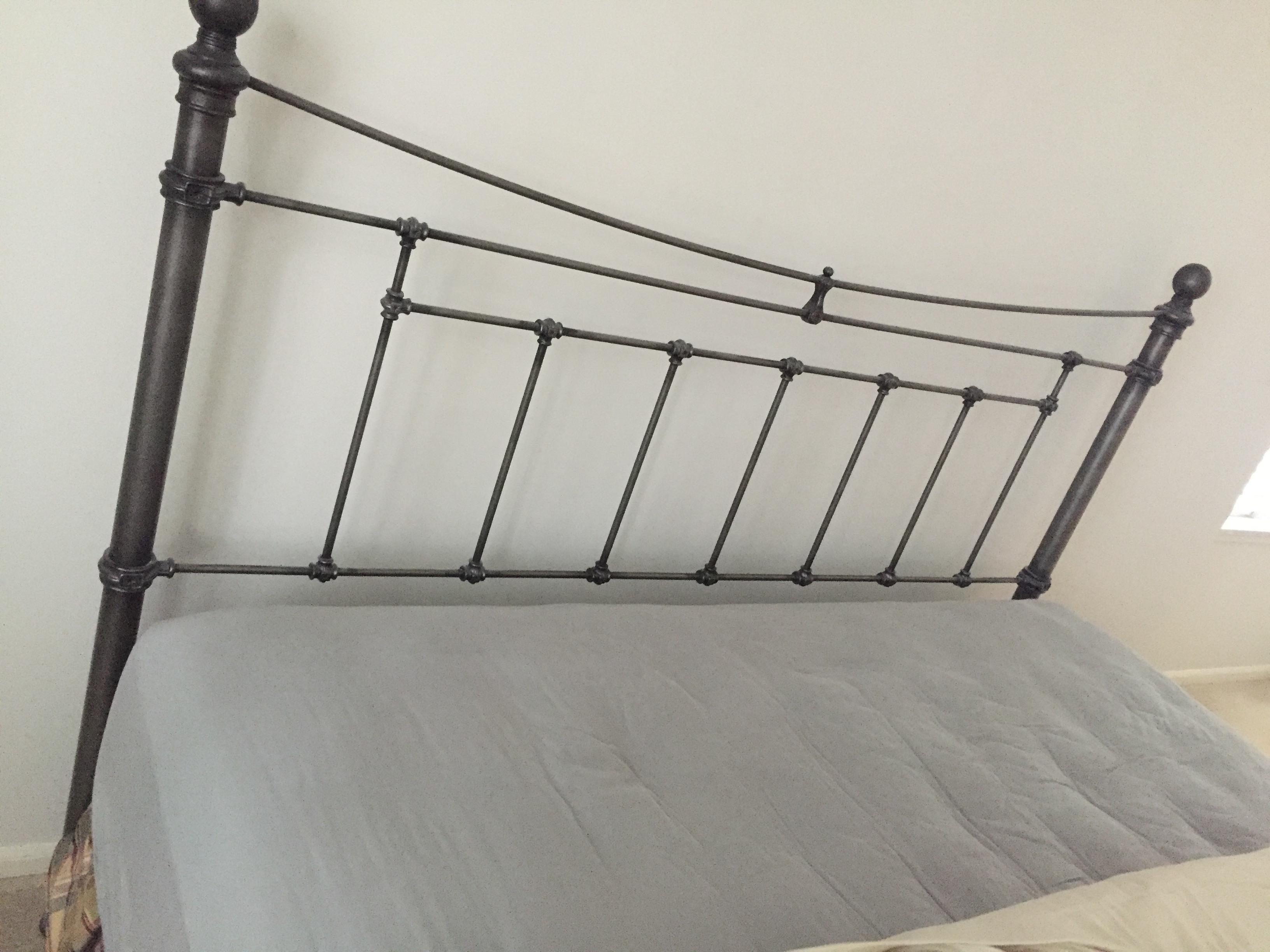 American Vintage Brass and Iron King Headboard