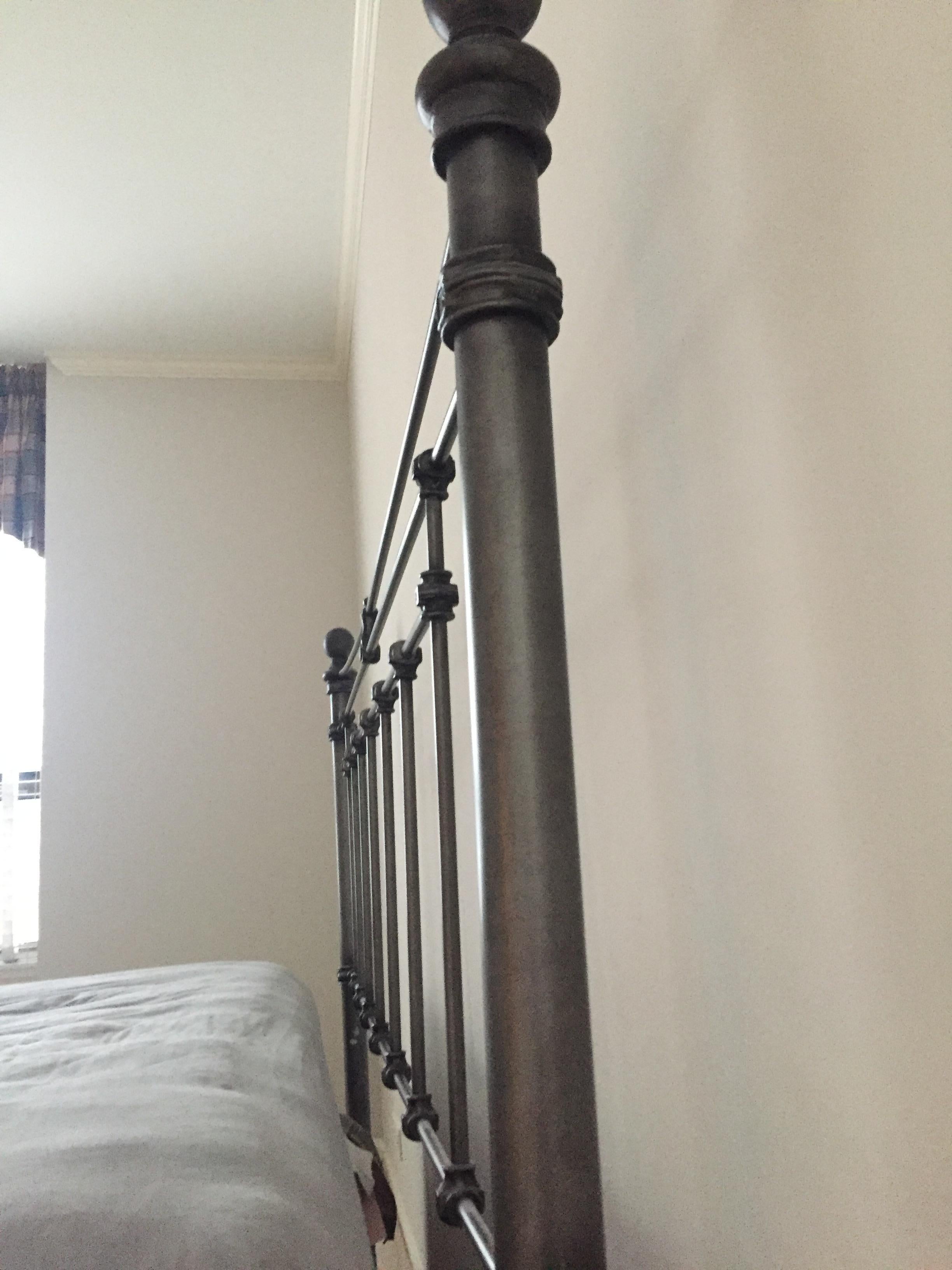 Vintage Brass and Iron King Headboard 1