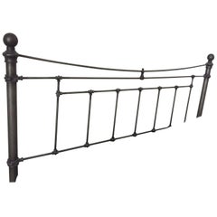 Vintage Brass and Iron King Headboard