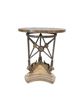 Vintage Brass and Lipstone Griffin Occasional Table by Maitland-Smith