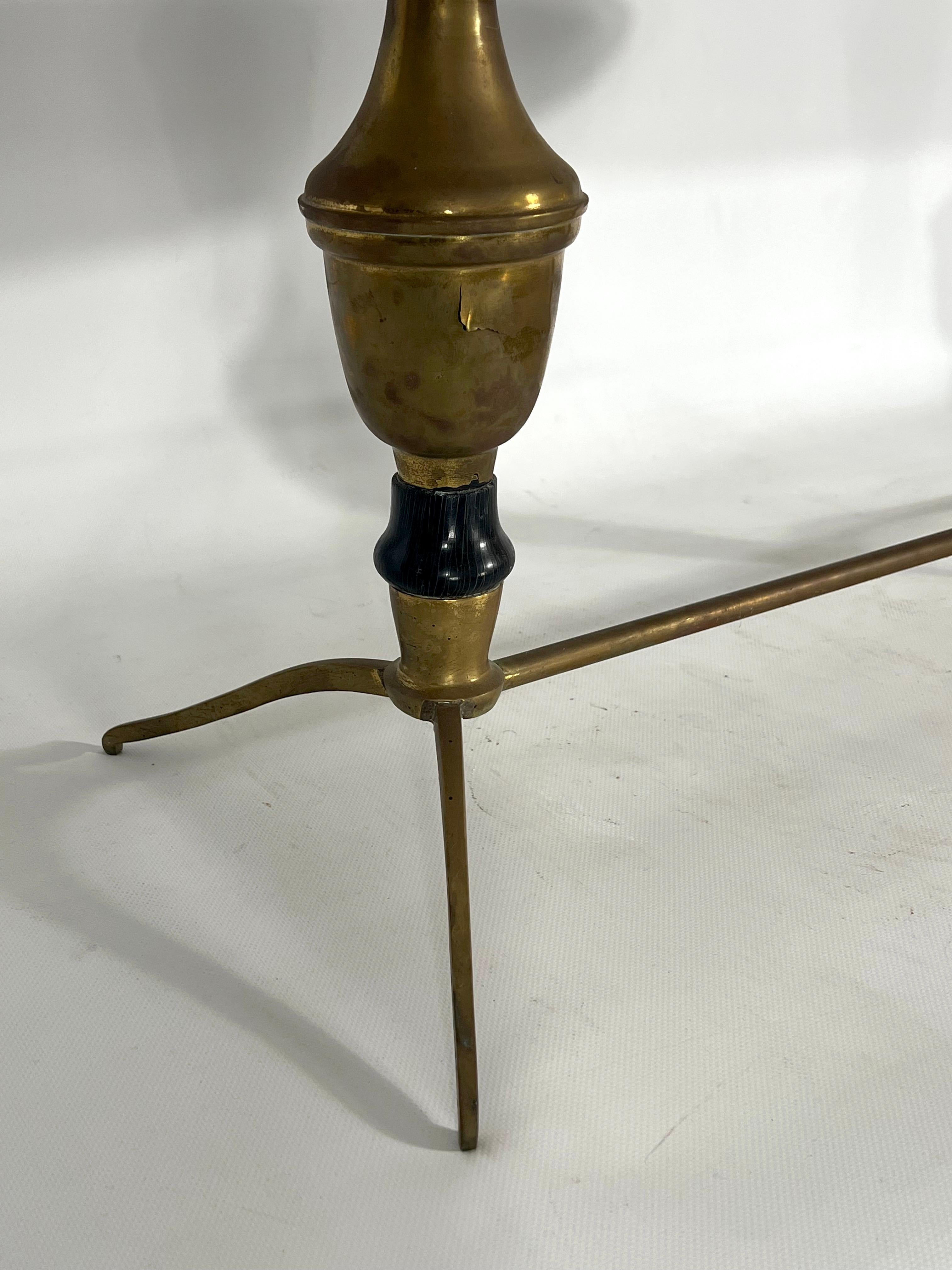 Vintage Brass and Marble Coffee Table, Italy 1950s For Sale 4