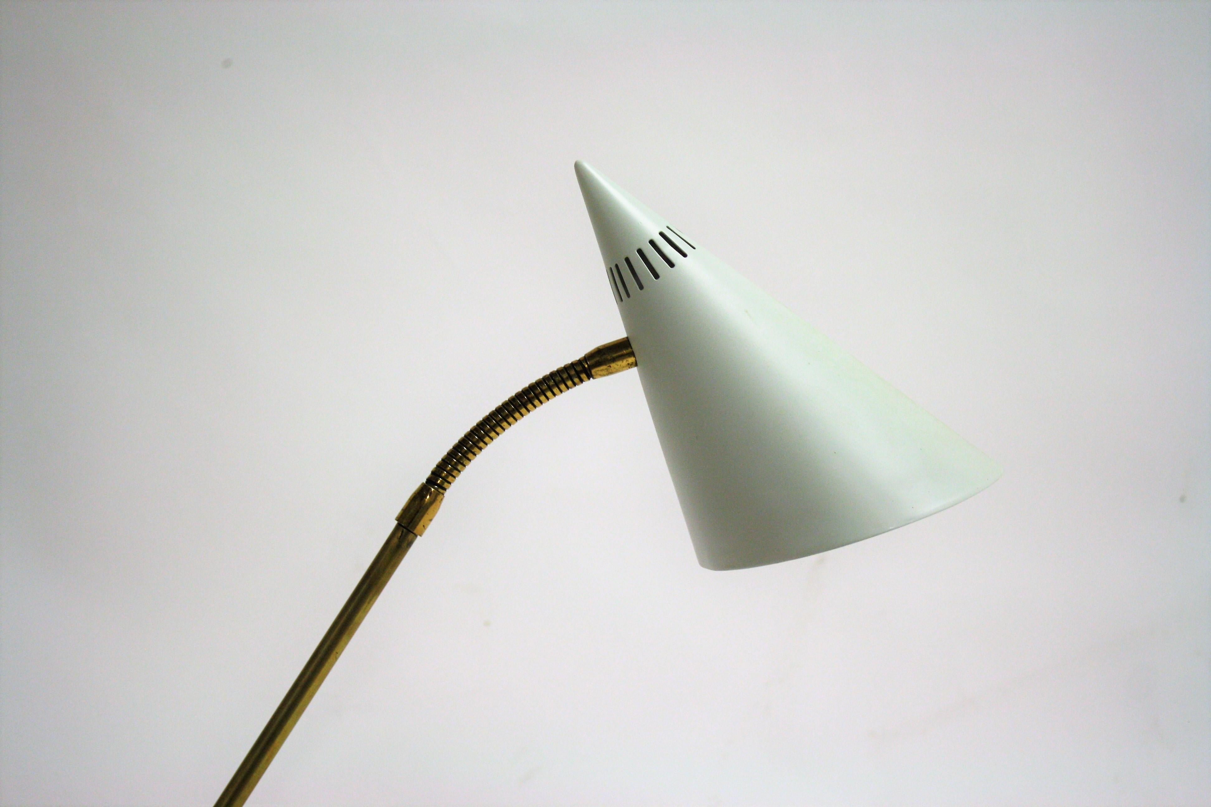 Mid-Century Modern Vintage Brass and Marble Table Lamp, 1960s