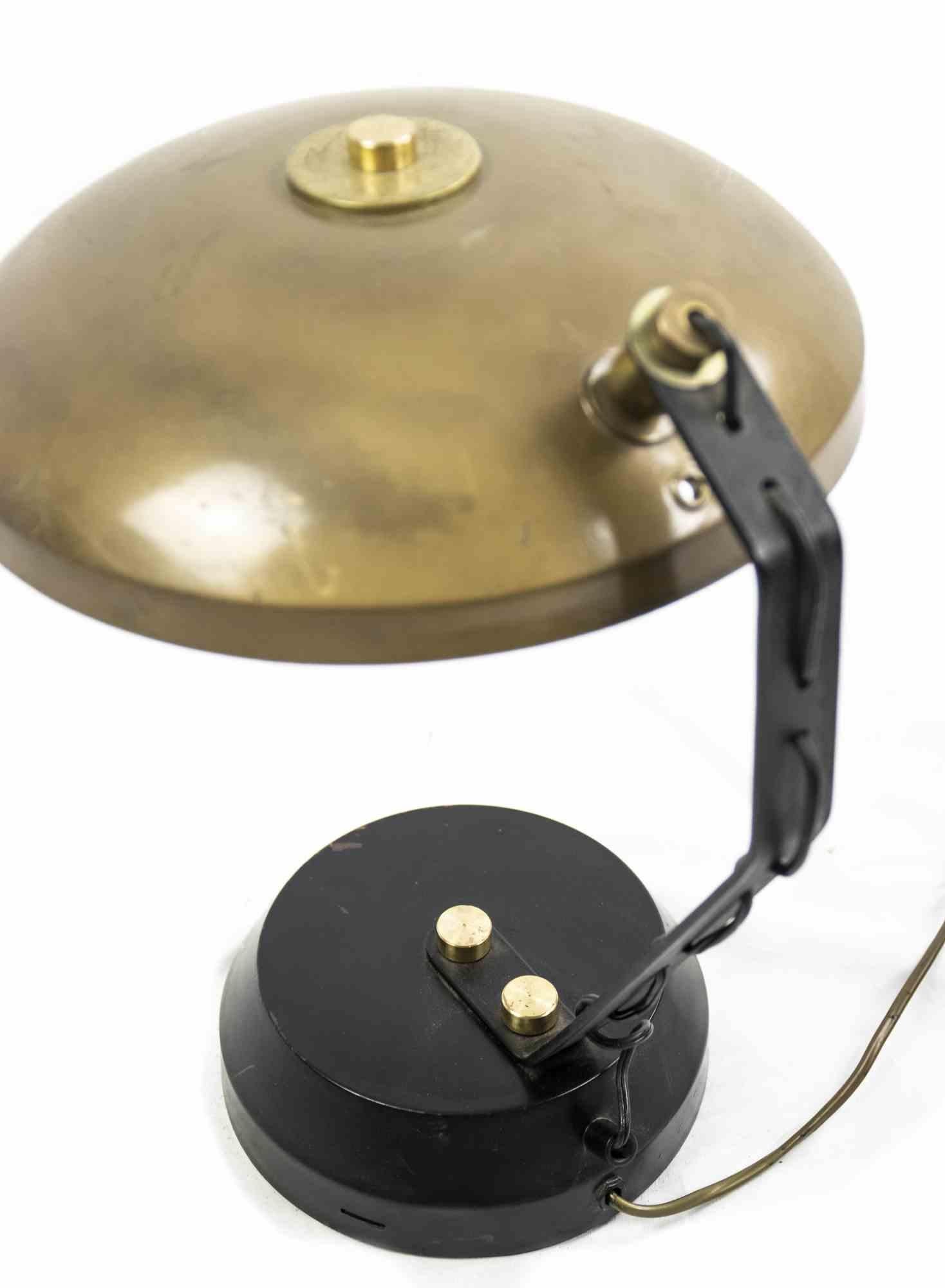 Vintage Brass and Metal Table Lamp, Italy, 1970s In Good Condition For Sale In Roma, IT