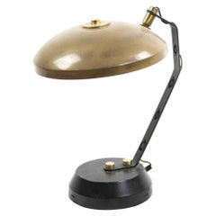 Vintage Brass and Metal Table Lamp, Italy, 1970s
