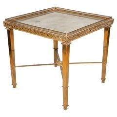 French End Table of Brass and Glass at 1stDibs