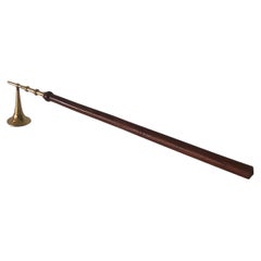 Vintage Brass and Wood Candle Snuffer