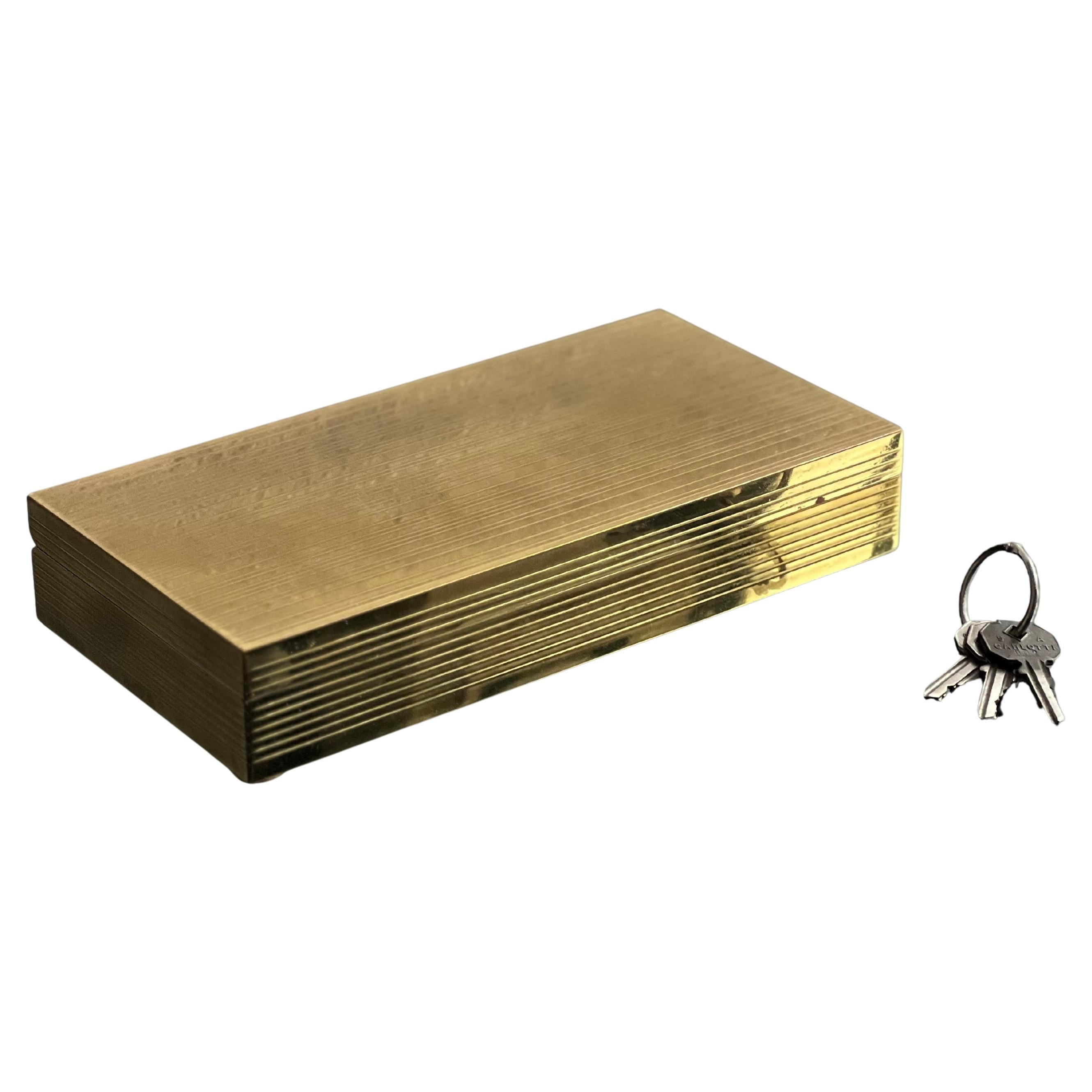 Vintage Brass and wood Desk Box, Fine Decorative Case, jewelry box, object