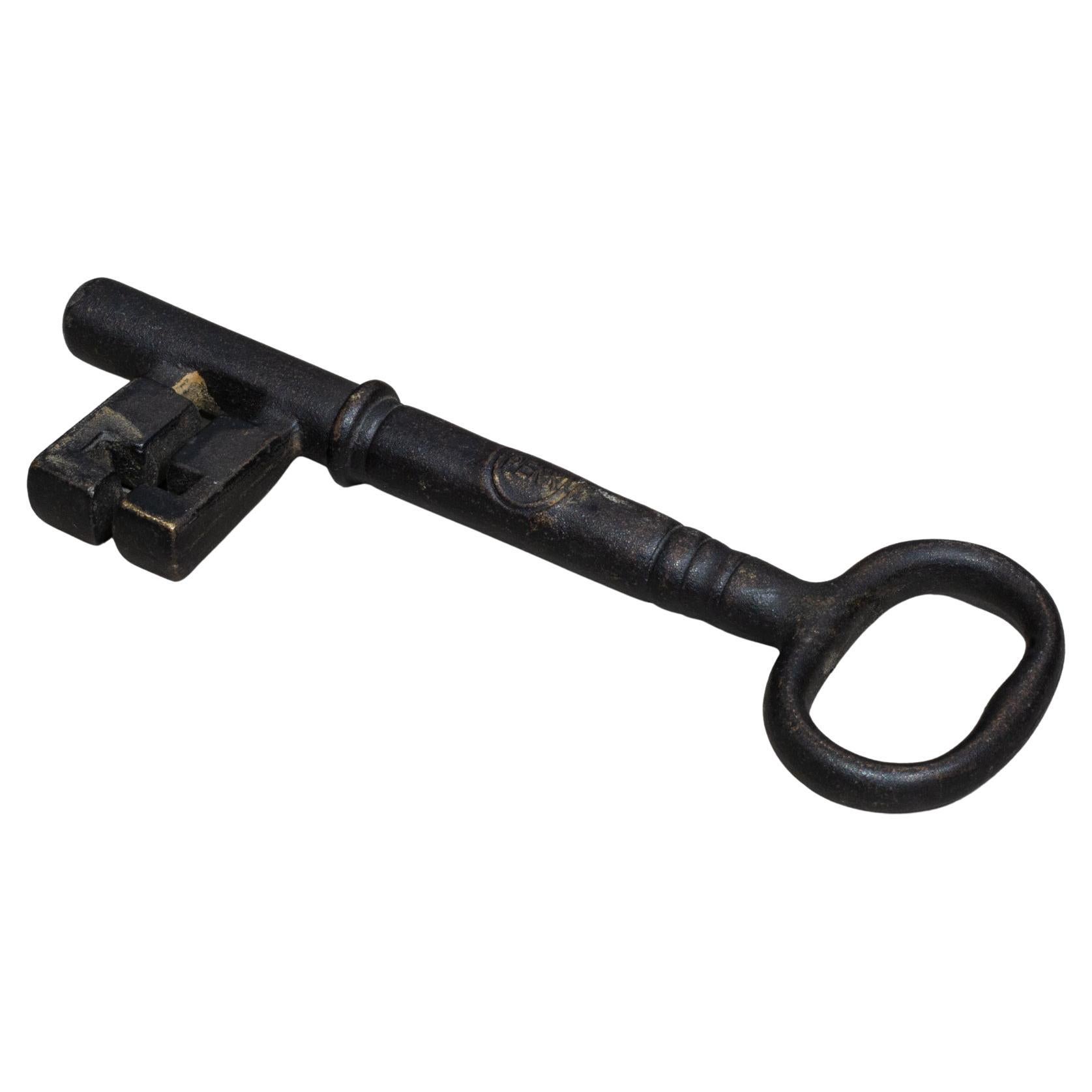 Vintage Brass and Wrought Iron Skeleton Key