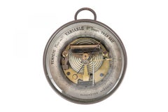 Vintage Brass Aneroid Barometer Made in France