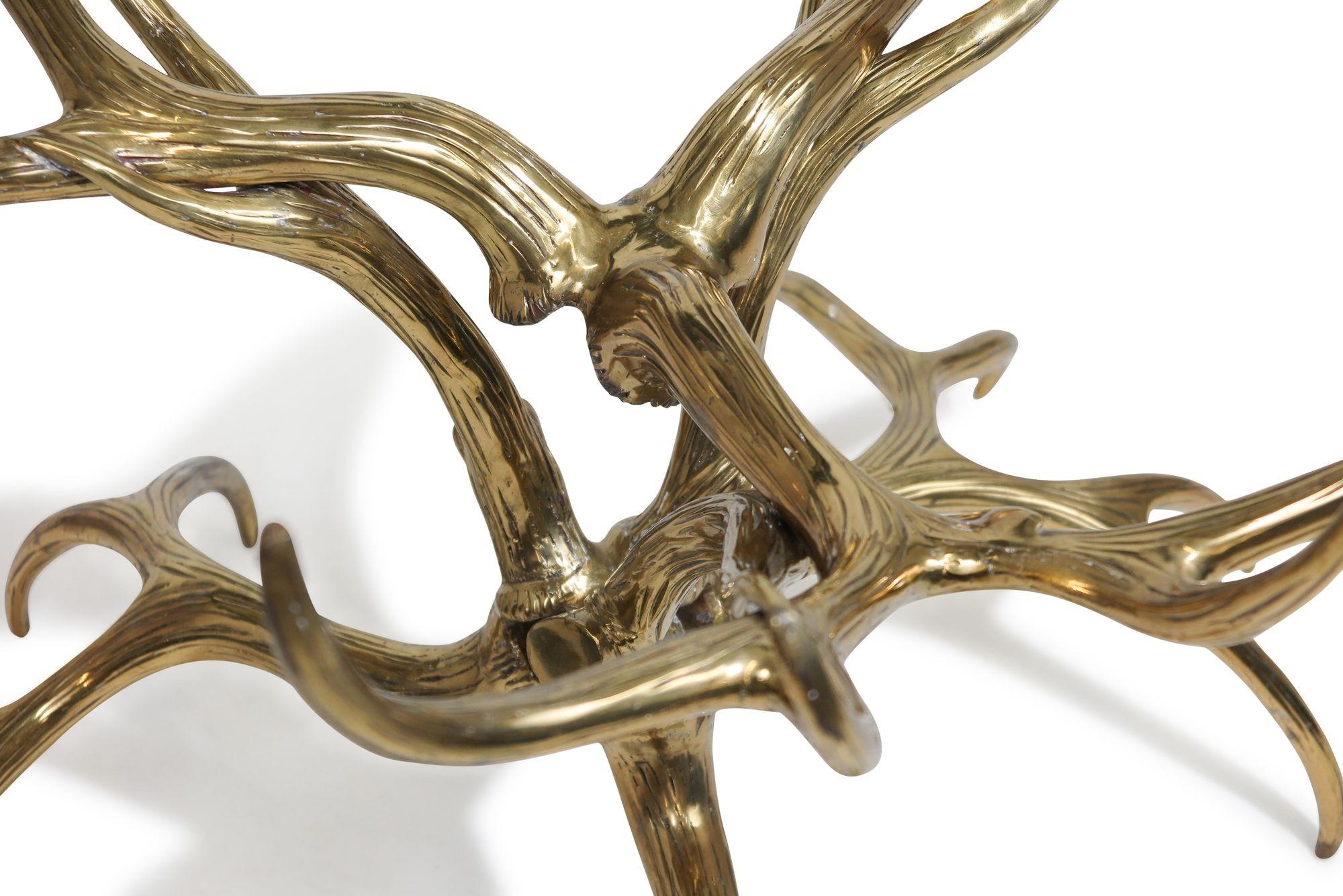 Danish Vintage Brass Antler Table Base by Arthur Court For Sale